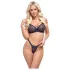 Cottelli Party - Lace-Up Bra Set (Black) - 85C/L