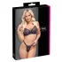Cottelli Party - Lace-Up Bra Set (Black) - 85C/L
