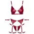 Cottelli Bondage - Shiny Red Bra Set & Handcuffs