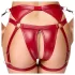 Cottelli Bondage - Shiny Red Bra Set & Handcuffs - M