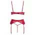 Cottelli - Lace Christmas Bra Set (Red)