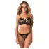 Obsessive Dominna - Strappy Bra Set (Black)