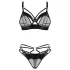 Obsessive Dominna - Strappy Bra Set (Black)