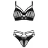 Obsessive Dominna - Strappy Bra Set (Black)