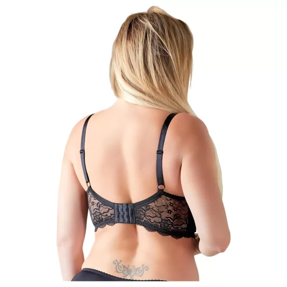Cottelli Plus Size - Strappy Ringed Lift Bra (Black)