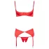 Cottelli - Heart Open Bust Set (Red)  - 80B/M