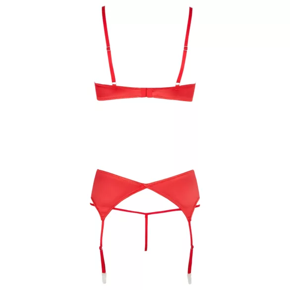 Cottelli - Heart Open Bust Set (Red)  - 80B/M