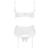 Cottelli - Lace-Up Lifting Bra Set (White) - 85C/L
