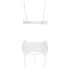Cottelli - Lace-Up Lifting Bra Set (White) - 85C/L