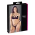 Cottelli - Strappy Ring Bra and Thong Set (Black) - 85B/L