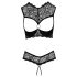 Cottelli - Open Cup Bra Set (Black) - 80B/M