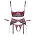 Cottelli Bondage - Red Lace Lift-Up Set