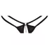Abierta Fina - open thong and corset (black) - M