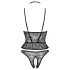 Abierta Fina - Open Thong & Corset (Black) - L