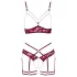 Abierta Fina - Chain Lift Bra Set (Red) - M
