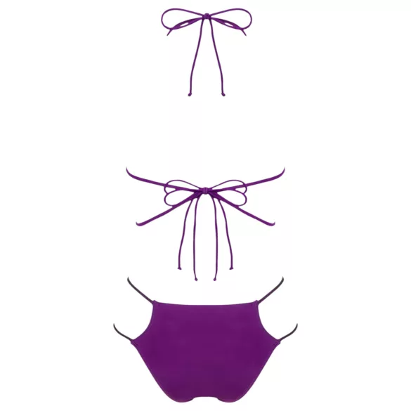 Obsessive Balitta - Shiny Halter Neck Bikini (Purple)
