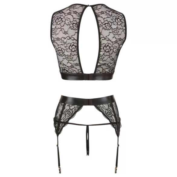 Cottelli Bondage - Lace Lingerie Set (4 Piece) - M