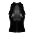 Noir - Shiny Zipper Top (Black)