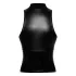 Noir - Shiny Zipper Top (Black) - L
