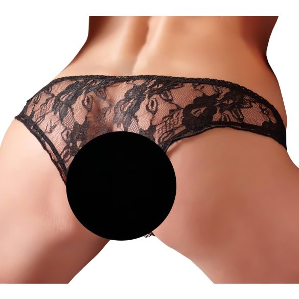 Cottelli - Open-Side Hip Panty (Black) - XL