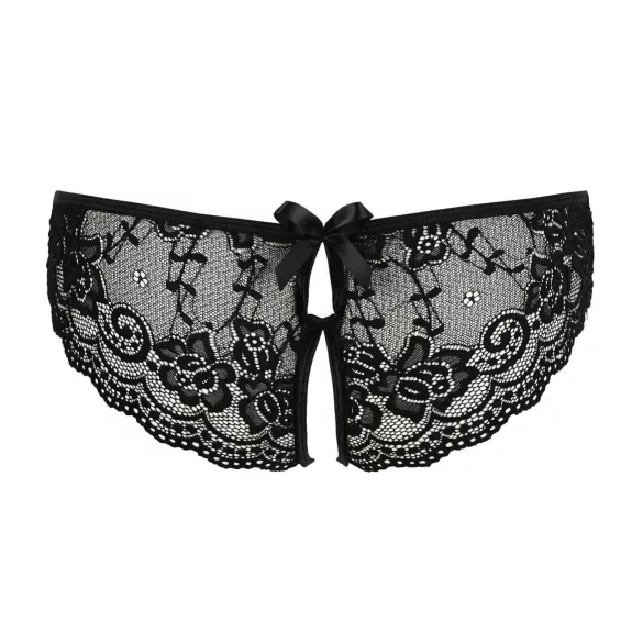 Cottelli - Lace Bow Open Panty (Black) - L