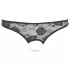 Cottelli - Black Lace Thong with Pearls and Open Design