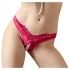 Cottelli - Open Floral Panty with Pearls (Red)