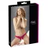 Cottelli - Open Floral Panty with Pearls (Red)
