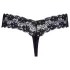 Cottelli - Double Pearl Lace Thong (Black) - XL
