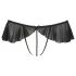 Cottelli - Open Pearl Ruffle Thong (Black) - M