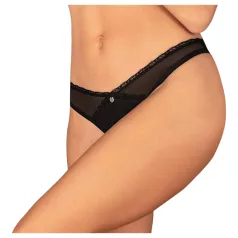 Obsessive Latinesa - Open Thong (Black) - XL/XXL