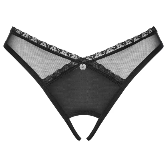 Obsessive Latinesa - Open Thong (Black) - XL/XXL