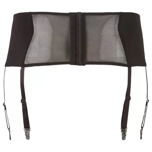 Cottelli Plus Size - Lace Corset Garter Belt (Black) - 4XL