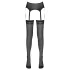 NO:XQSE - Striped Stockings with Garter Belt (Black)