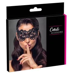 Cottelli - Elegant Embroidered Lace Mask (Black)