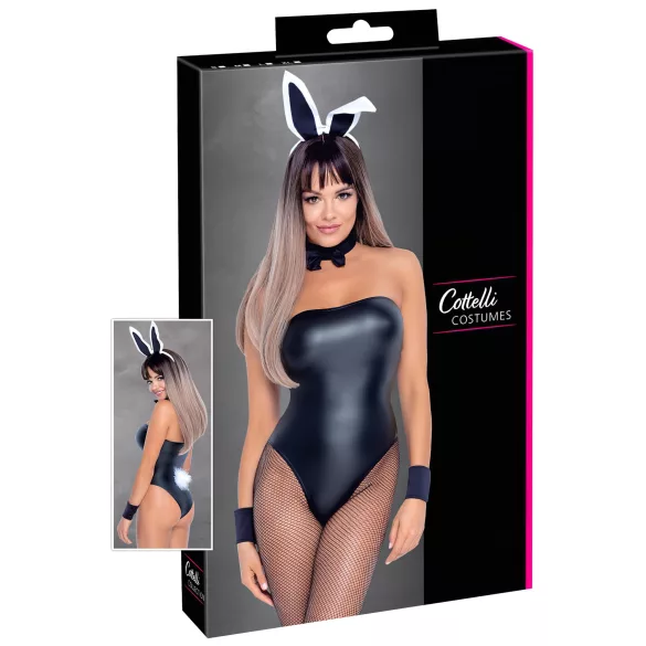 Cottelli Bunny - Shiny, Sexy Bunny Costume (5-Piece Set) - XL