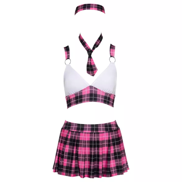 Cottelli - Plaid Schoolgirl Costume Set (Pink) - M