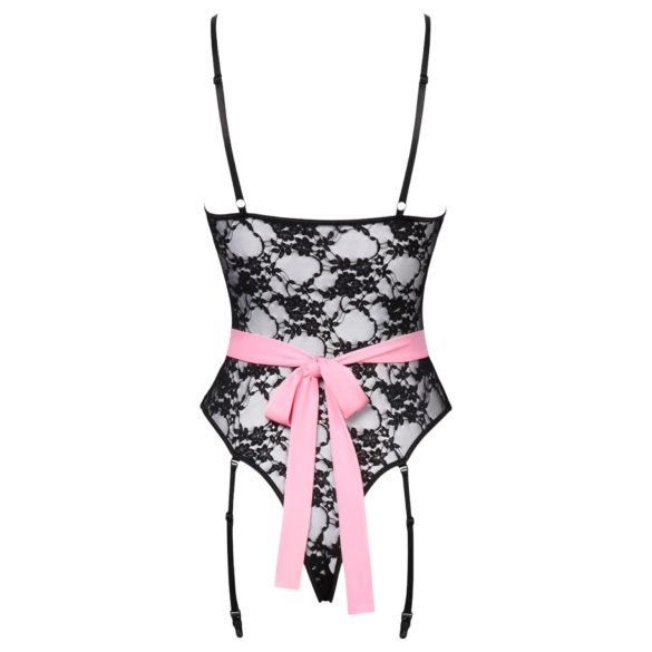 Cottelli - Sheer Maid Costume (Black-Pink)