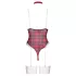 Cottelli - Red Plaid Bodysuit Set