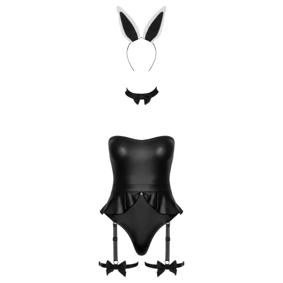 Cottelli - Bunny Costume - Black (3 Piece) - L
