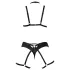 Cottelli - Black Decorative Lingerie Trio Harness (S-L)