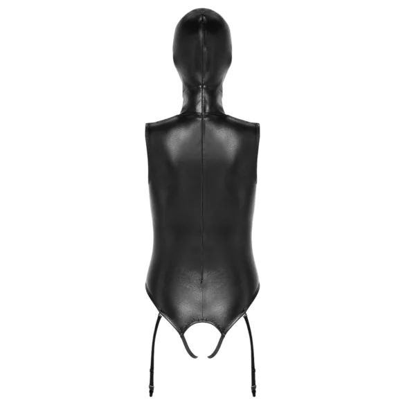 Bad Kitty - Open-Front Body Suit & Mask (Black) - M