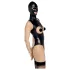 Bad Kitty - Open-Front Body Suit & Mask (Black) - L
