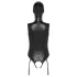 Bad Kitty - Open-Front Body Suit & Mask (Black) - L