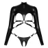 Bad Kitty - Open Bust Bondage Set (Black) - L