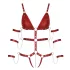 Bad Kitty - Red Studded Bondage Bodysuit