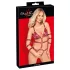 Bad Kitty - Red Studded Bondage Bodysuit - L