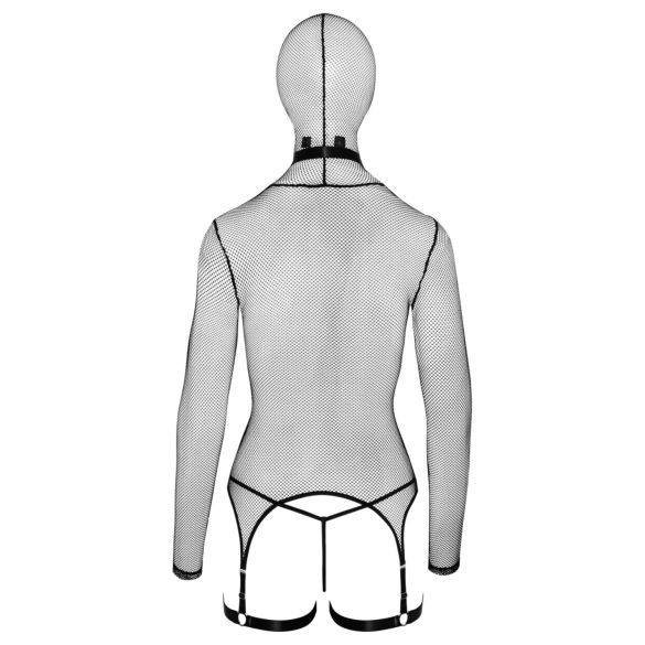 Bad Kitty - BDSM Sheer Fishnet Set with Whip (Black) - M