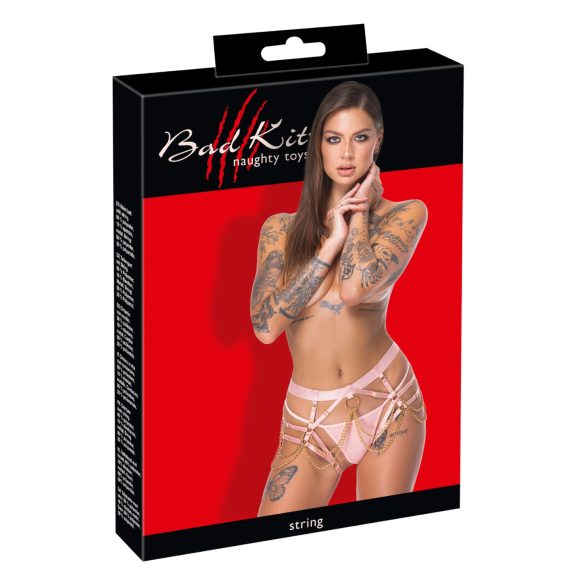 Bad Kitty - Chain Harness with Thong (Pink)