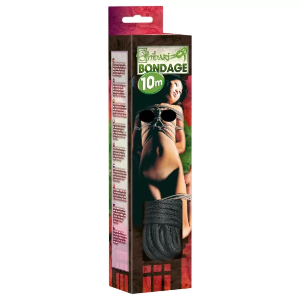 Shibari Bondage Rope - 10m (Black)